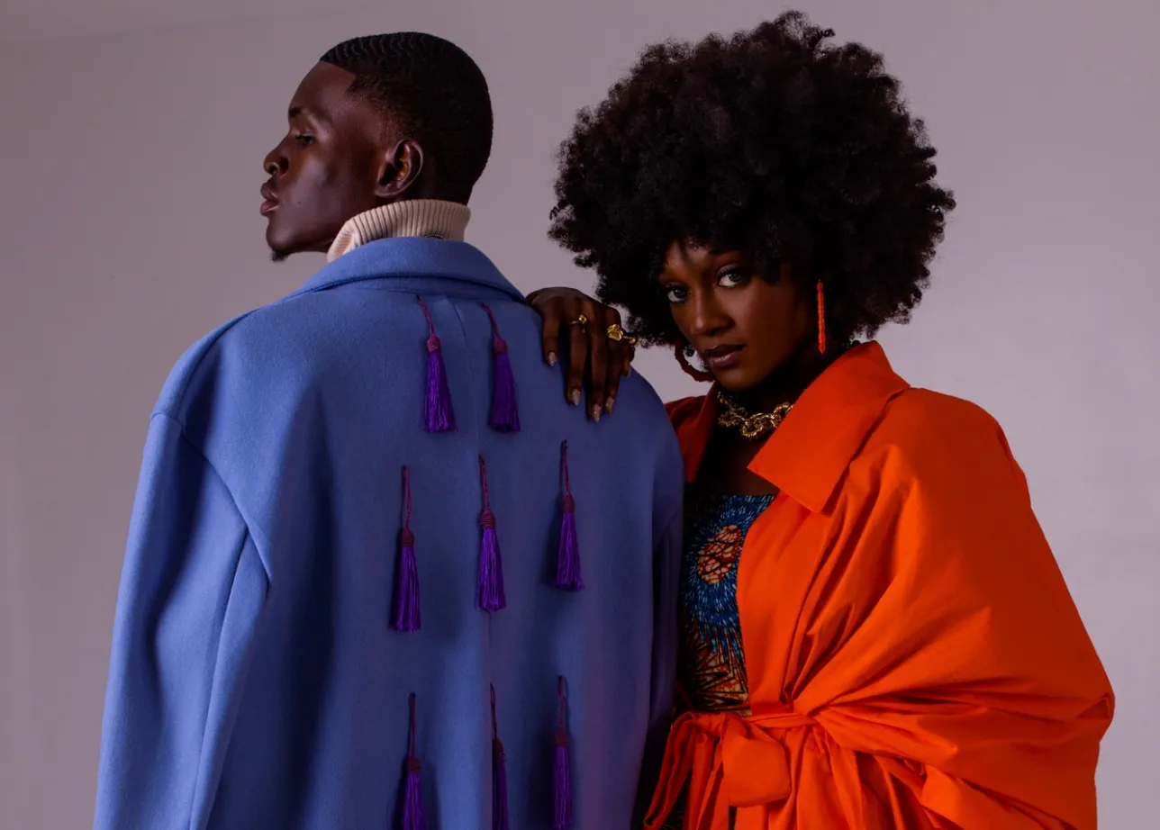 Models wearing Detty Fest merchandise